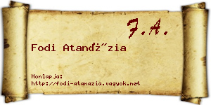 Fodi Atanázia névjegykártya